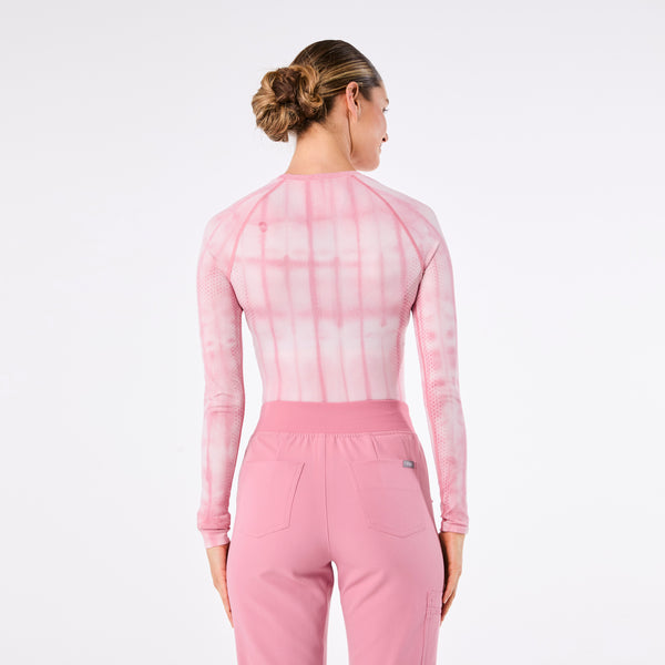 women's Chalk Pink Cloud Dye Salta Seamless - Longsleeve Underscrub