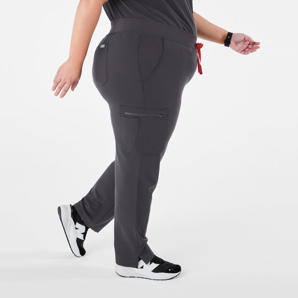 women's Charcoal High Waisted Yola™ - Petite Skinny Scrub Pants (3XL - 6XL)
