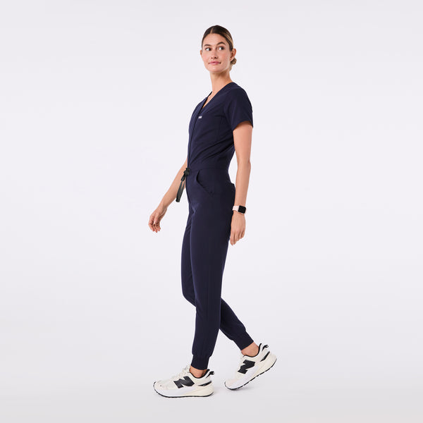 women's Navy Catarina V-Neck - Jogger ScrubJumpsuit™