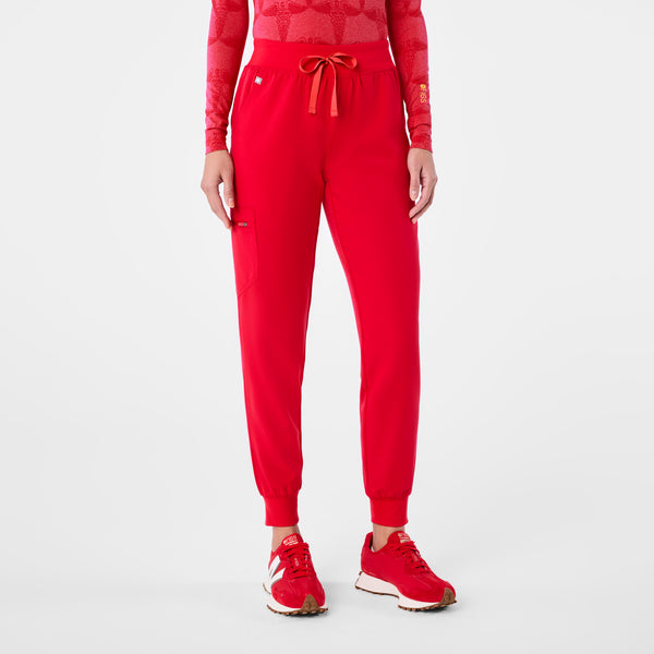 women's Pop Red High Waisted Zamora - Tall Jogger Scrub Pant™