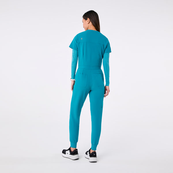 women's Teal Catarina V-Neck - Jogger ScrubJumpsuit™