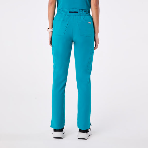 women's Teal High Waisted Dowa - Scrub Pants