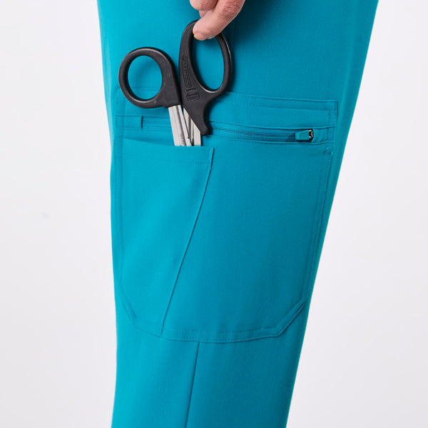 women's Teal High Waisted Dowa - Scrub Pants