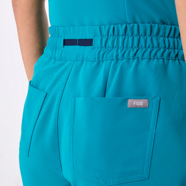 women's Teal High Waisted Dowa - Scrub Pants