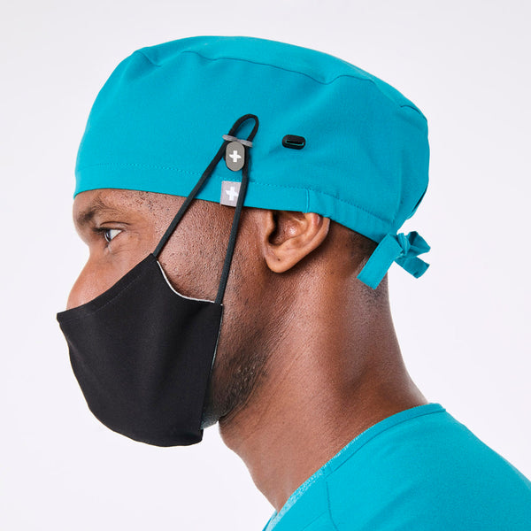 Teal Modern - Classic Scrub Cap Buttonholes