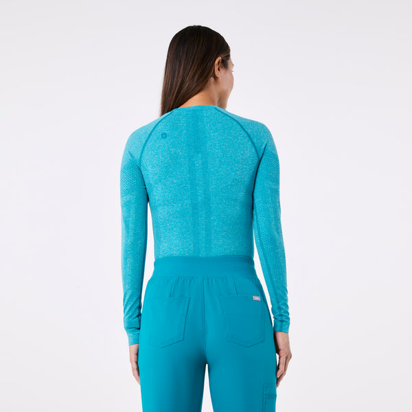 women's Teal Salta Seamless - Longsleeve Underscrub