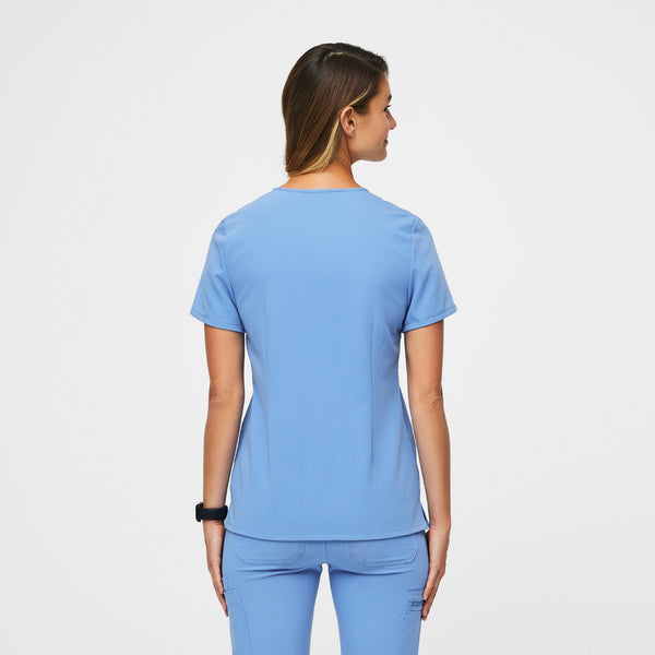 Women's Ceil Blue Casma™ - Three-Pocket Scrub Top