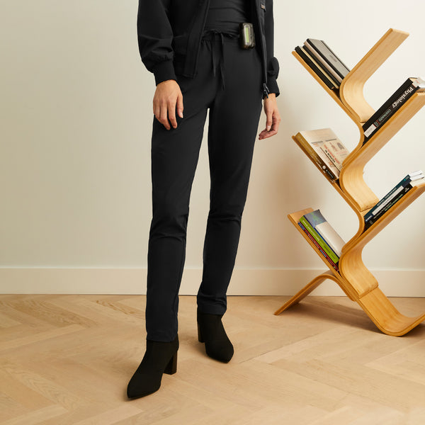 women's FIGSPRO™ Black Skinny Trouser
