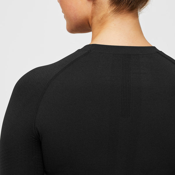 women's Black VEG Salta Seamless - Longsleeve Underscrub