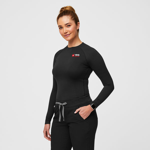 women's Black VEG Salta Seamless - Longsleeve Underscrub