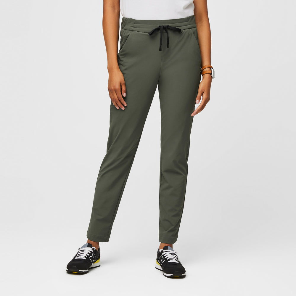 women's FIGSPRO™ Washed Olive ScrubTrouser™ - Skinny Petite