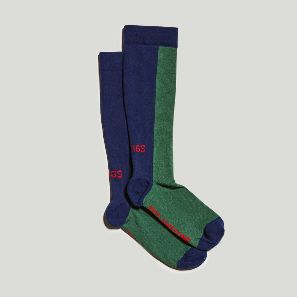 men's Emerald Color Block - Compression Socks