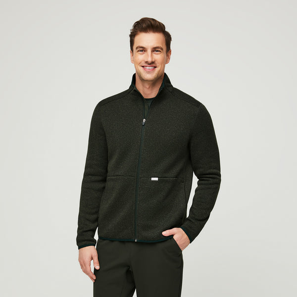 men's Heather Dark Moss On-Shift™ - Sweater Knit Jacket
