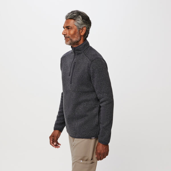 Men's Heather Dark Charcoal On-Shift™ ¼ Zip - Sweater Knit