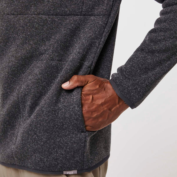 Men's Heather Dark Charcoal On-Shift™ ¼ Zip - Sweater Knit