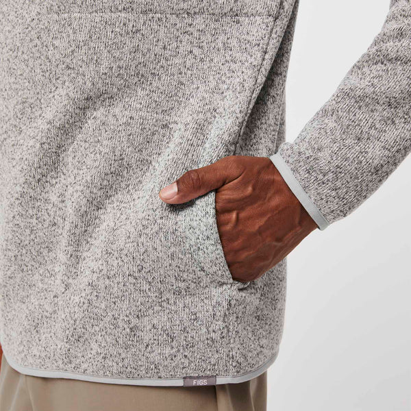 Men's Heather Light Grey On-Shift™ ¼ Zip - Sweater Knit