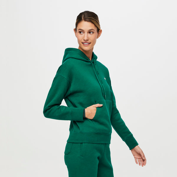 women's Hunter Green Off-Shift™ - Hoodie Sweatshirt