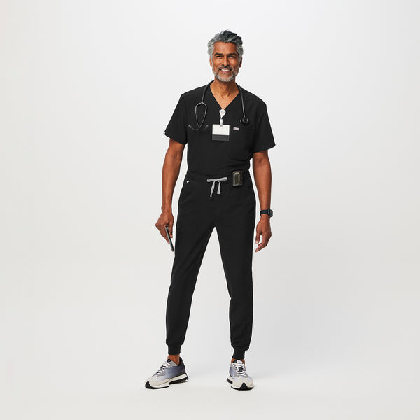 men's Black Slim Tansen™ - Short Jogger Scrub Pants