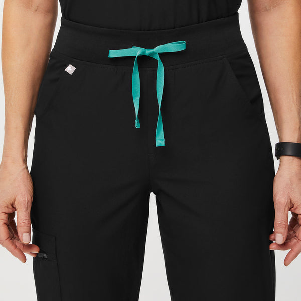 women's Black FREEx™ Lined Zamora™ High Waisted - Jogger Scrub Pants
