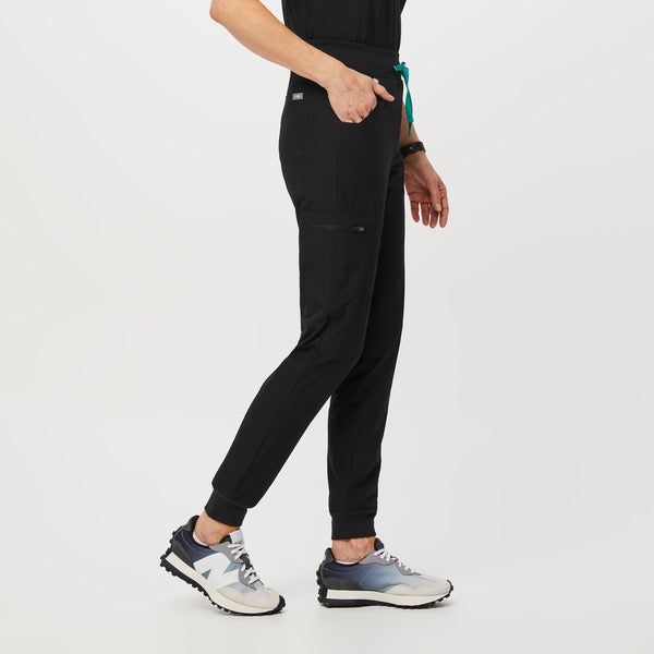 women's Black FREEx™ Lined Zamora™ High Waisted - Tall Jogger Scrub Pants