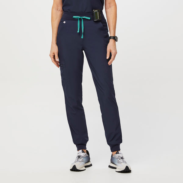 women's Navy FREEx™ Lined Zamora™ High Waisted - Tall Jogger Scrub Pants
