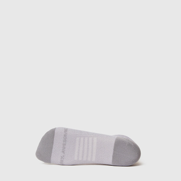 Women's Grey Solid Ankle Socks
