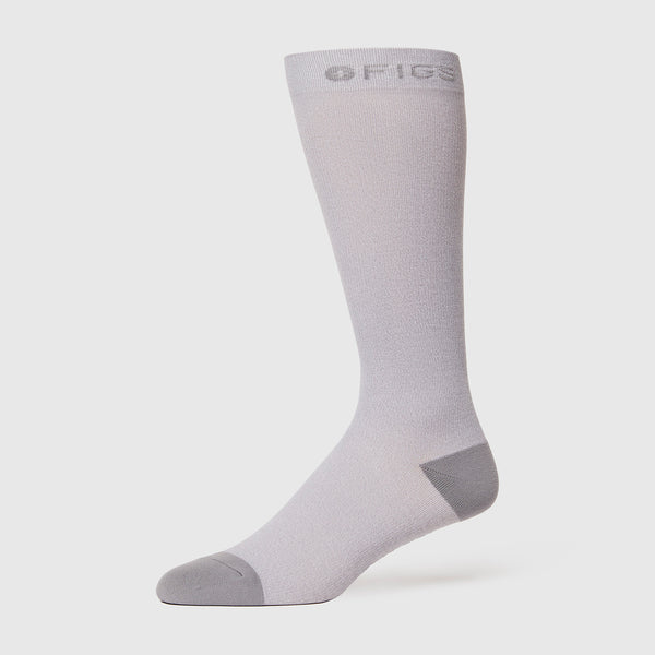 Men's Grey Solid Compression Socks