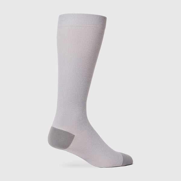 Men's Heathered Grey Solid Compression Socks