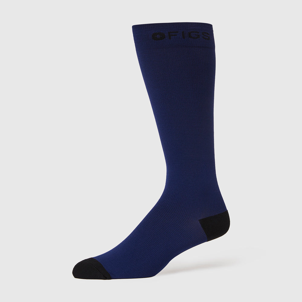 Women's Navy Solid Compression Socks