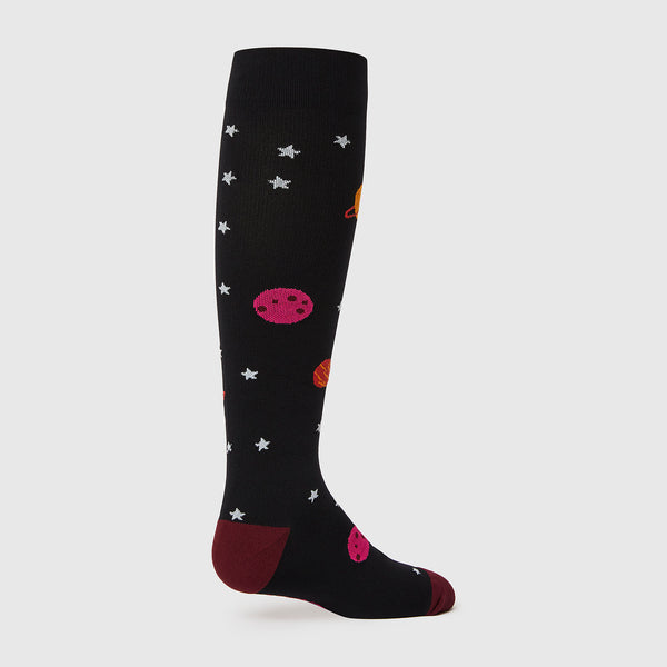 women's Black Night Shift - Compression Socks