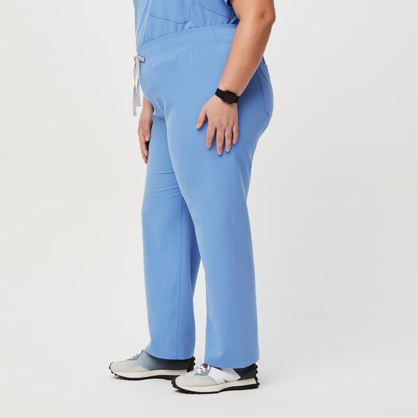 women's Ceil Blue High Waisted Livingston™ - Petite Basic Scrub Pants (3XL - 6XL)