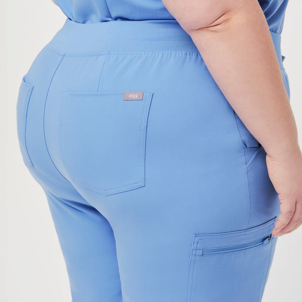 women's Ceil Blue Zamora™- Petite Jogger Scrub Pants (3XL - 6XL)