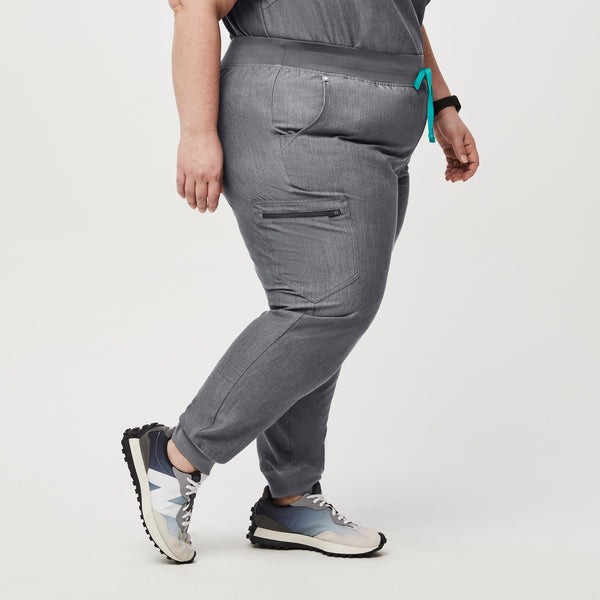 women's Graphite High Waisted Zamora™ - Petite Jogger Scrub Pants (3XL - 6XL)