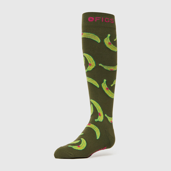 women's Moss Bananas - Compression Socks