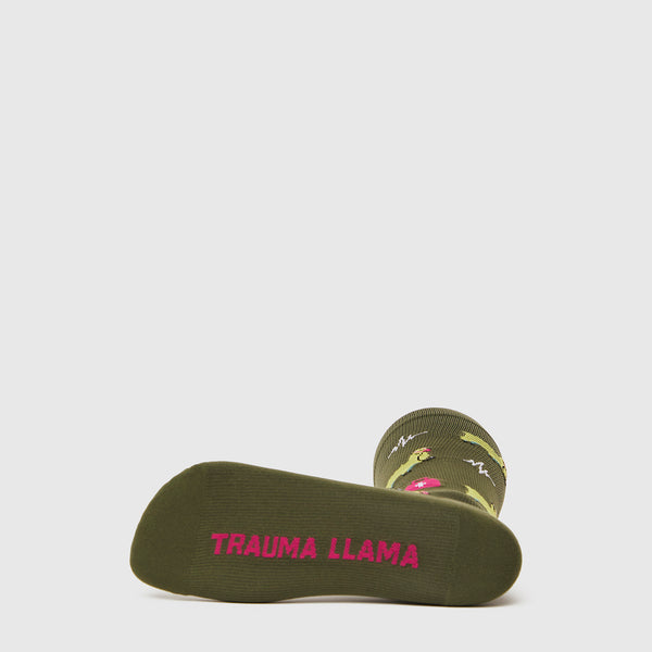 women's Moss Trauma Llama - Compression Socks
