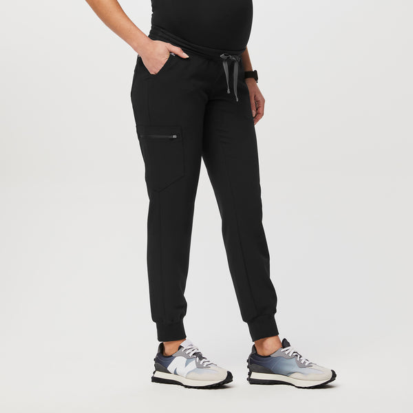 women's Black Zamora™ Maternity - Tall Jogger Scrub Pants