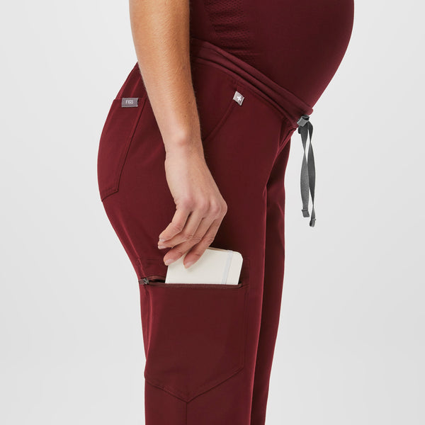 Women's Burgundy Zamora™ Maternity - Jogger Scrub Pants