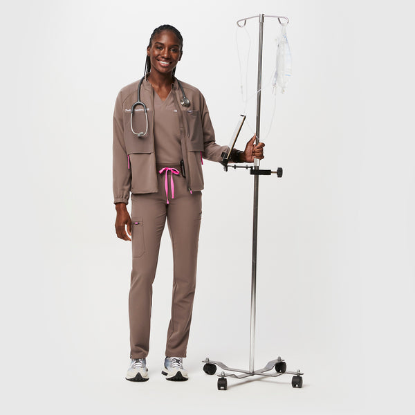 women's Smokey Taupe Yola™ - Tall Skinny Scrub Pants 2.0 (3XL - 6XL)