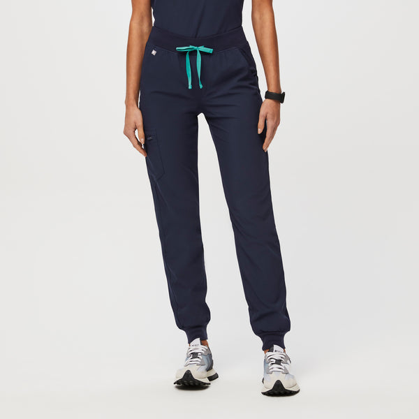 women's Navy FREEX™ Lined Zamora™ - Petite Jogger Scrub Pants