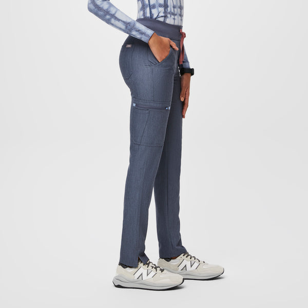 women's Heather Denim High Waisted Yola™ - Petite Skinny Scrub Pants (3XL - 6XL)