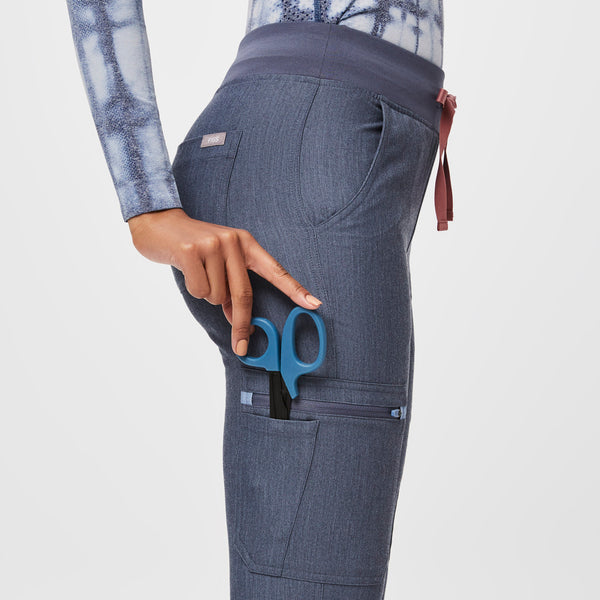 women's Heather Denim High Waisted Yola™ - Petite Skinny Scrub Pants