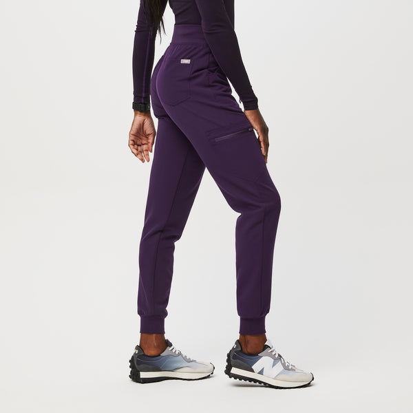 women's Purple Jam High Waisted Zamora™ - Tall Jogger Scrub Pants (3XL - 6XL)