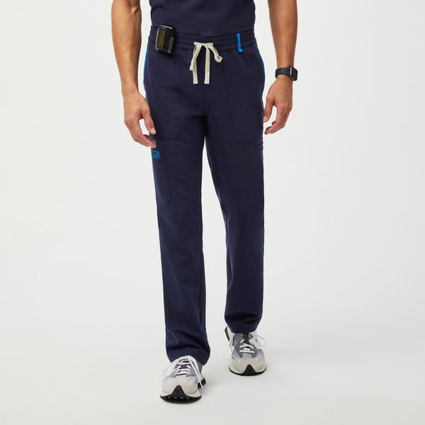 men's Navy Performance Apac - Contrast Scrub Pants