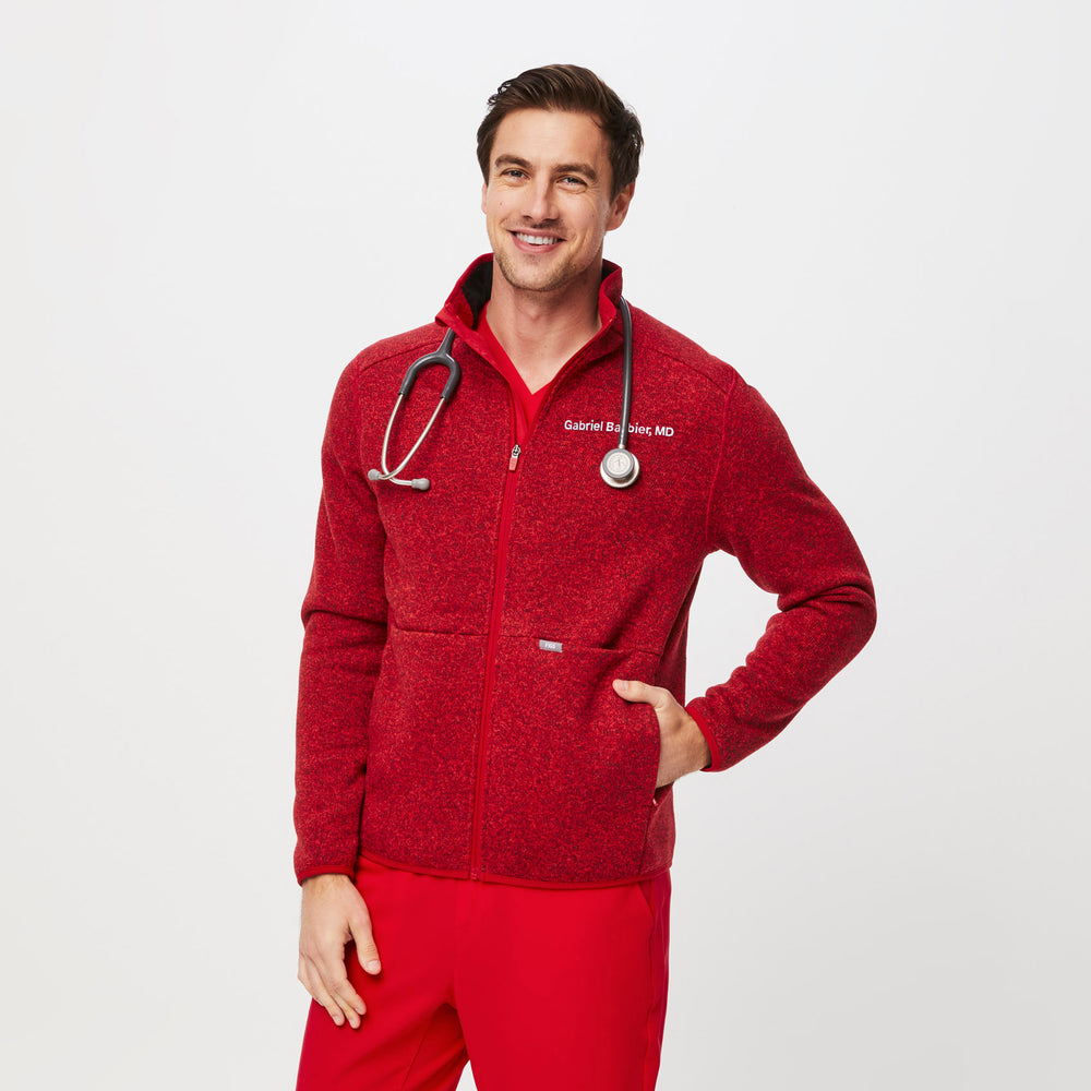 men's Pop Red On-Shift™ - Sweater Knit Jacket