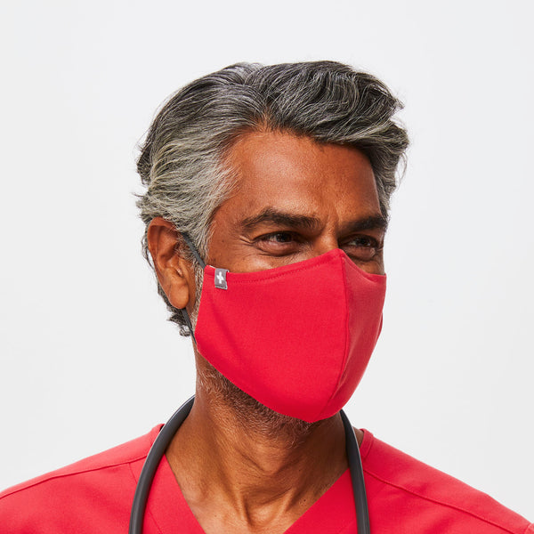 Neon Red Woven Adjustable Mask