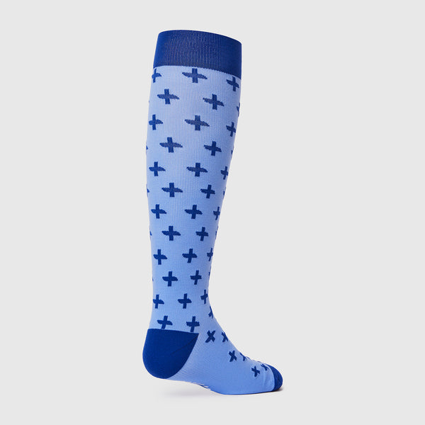 women's Winning Blue Repeat Cross - Compression Socks
