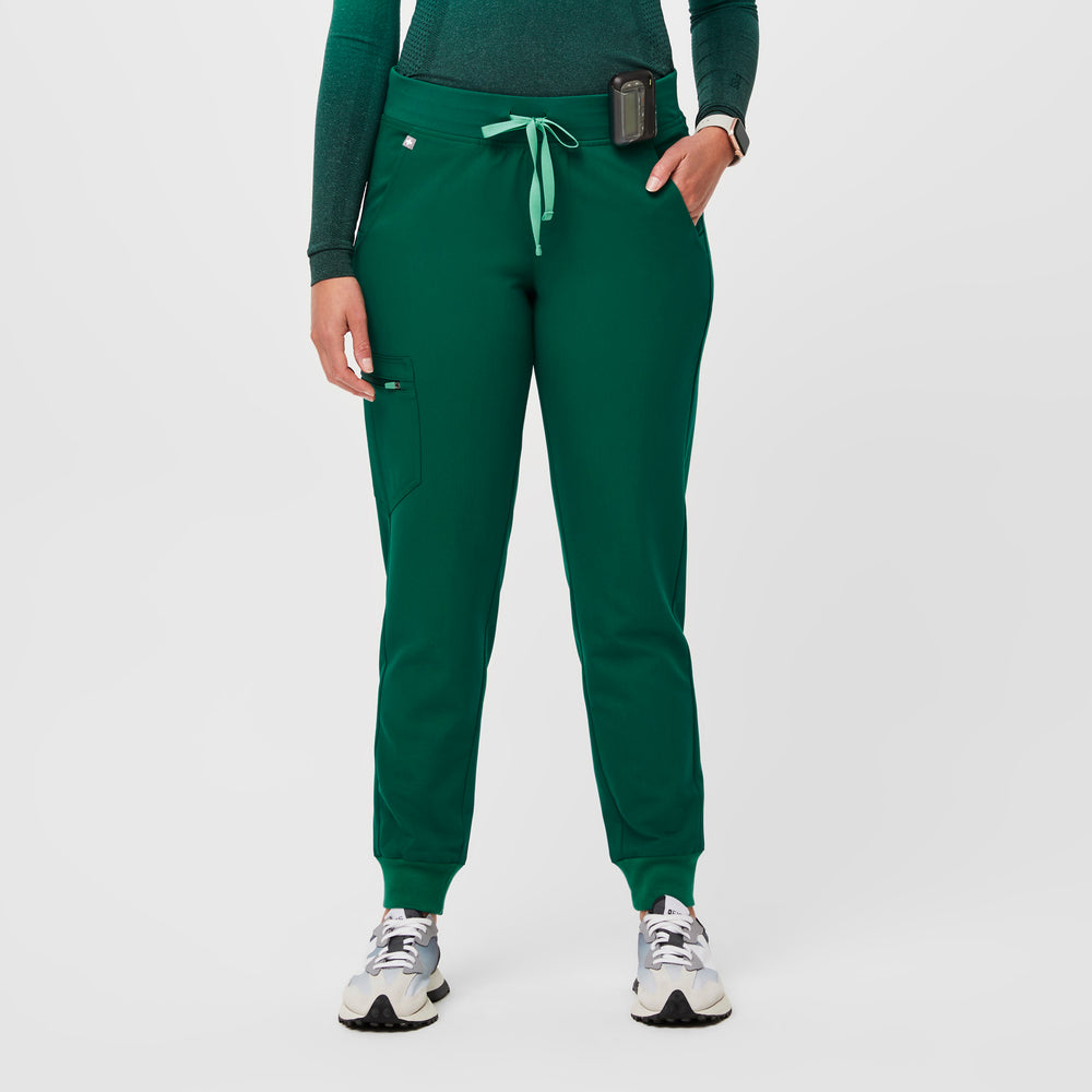 women's Hunter Green Zamora™- Petite Jogger Scrub Pants (3XL - 6XL)