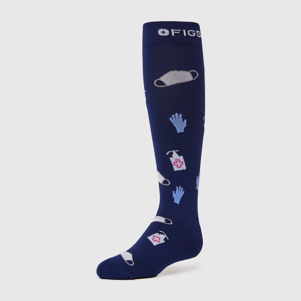 Women's Navy Not Going Viral - Compression Socks