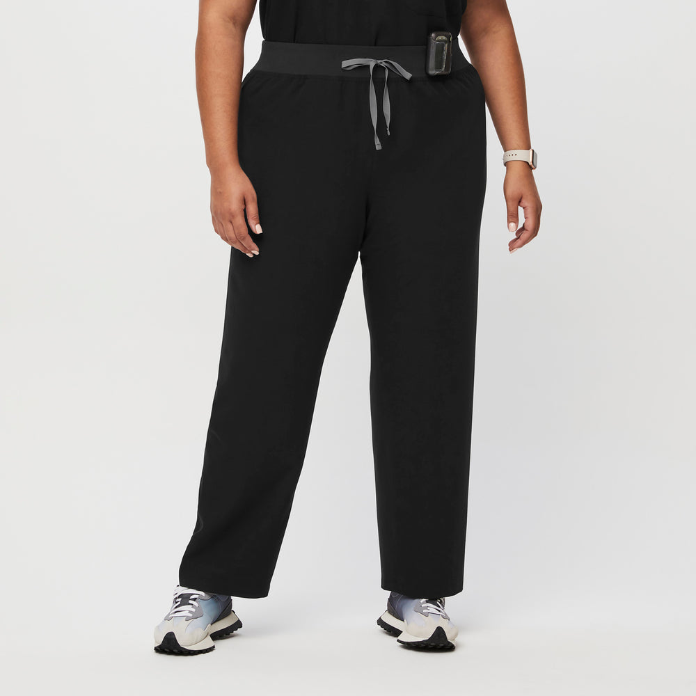 women's Black High Waisted Livingston™ - Tall Basic Scrub Pants (3XL - 6XL)