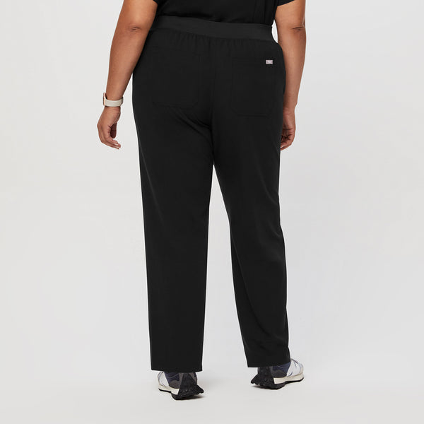 women's Black High Waisted Livingston™ - Basic Scrub Pants (3XL - 6XL)